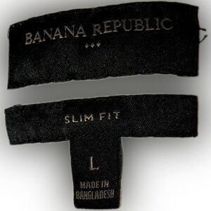 Banana Republic Short Sleeve Shirt Mens Large White Button Up Collared Organic